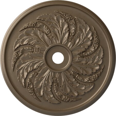 Ekena Millwork Sellek Ceiling Medallion (Fits Canopies up to 9"), Hand-Painted Warm Silver, 42 1/8"OD x 1 7/8"P CM42SKWSS